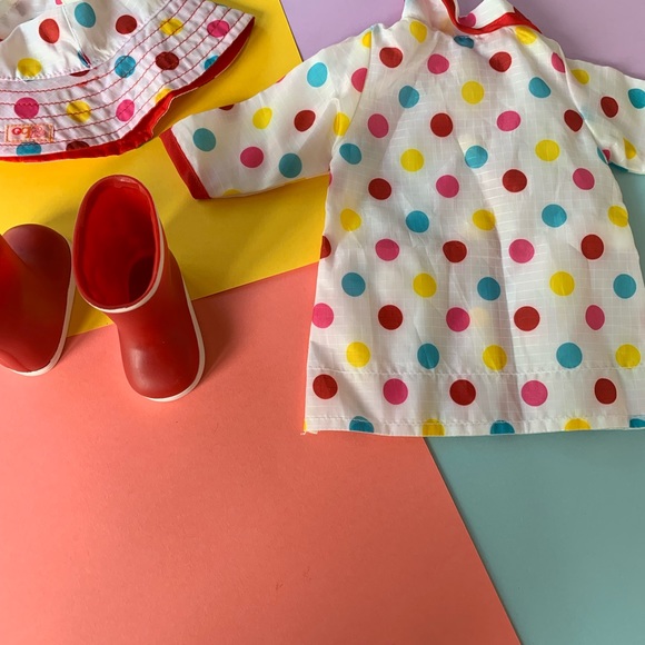 18” doll rainbow raincoat set - Picture 2 of 2